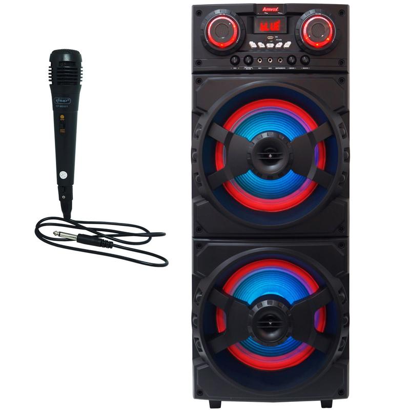 Caixa Som Amplificada Bluetooth 1400W Rms Woofer Usb Led Tws